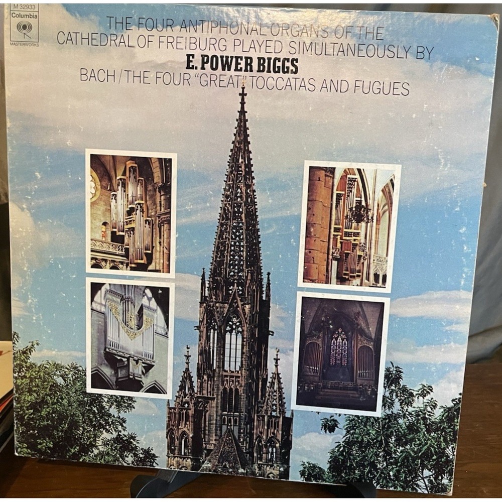 E. Power Biggs Bach Four Great Toccatas and Fugues Columbia Vinyl Record NM/NM+